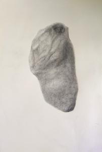 Pierres volantes #4- Mine graphite sur papier -14,5X21cm - 2024