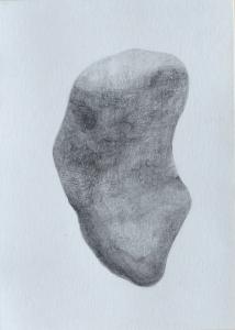 Pierres volantes #5- Mine graphite sur papier  - 2024